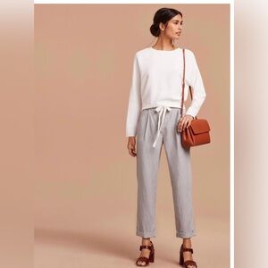 Wilfred Grey Linen Allant Line-Blend Trousers — Size 00